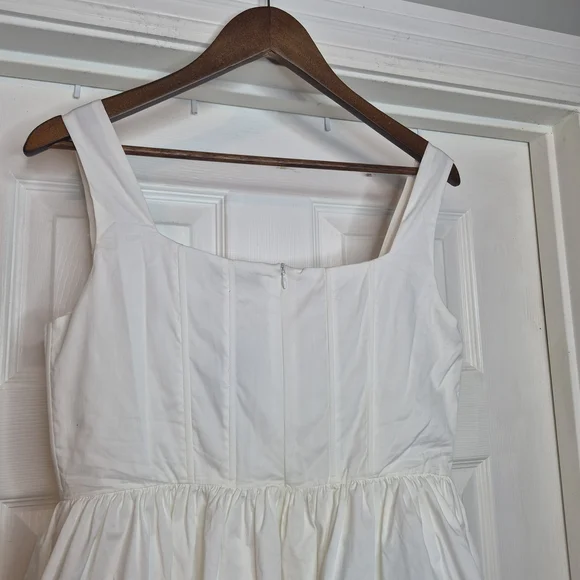 Reset By Jane White Square-Neck Corset Bodice dress Size Large - Picture 6 of 9